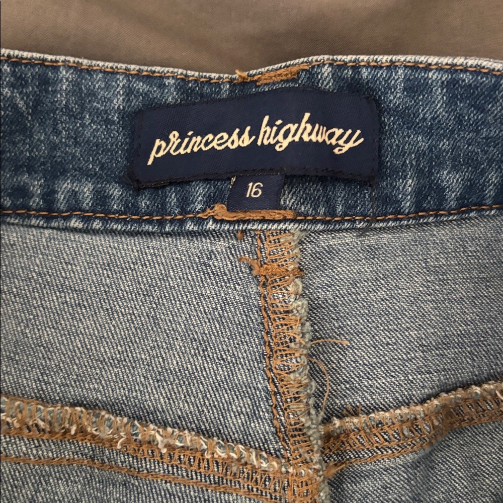 Princess Highway Embroidered Blue Denim Jeans - Picture 2 of 4
